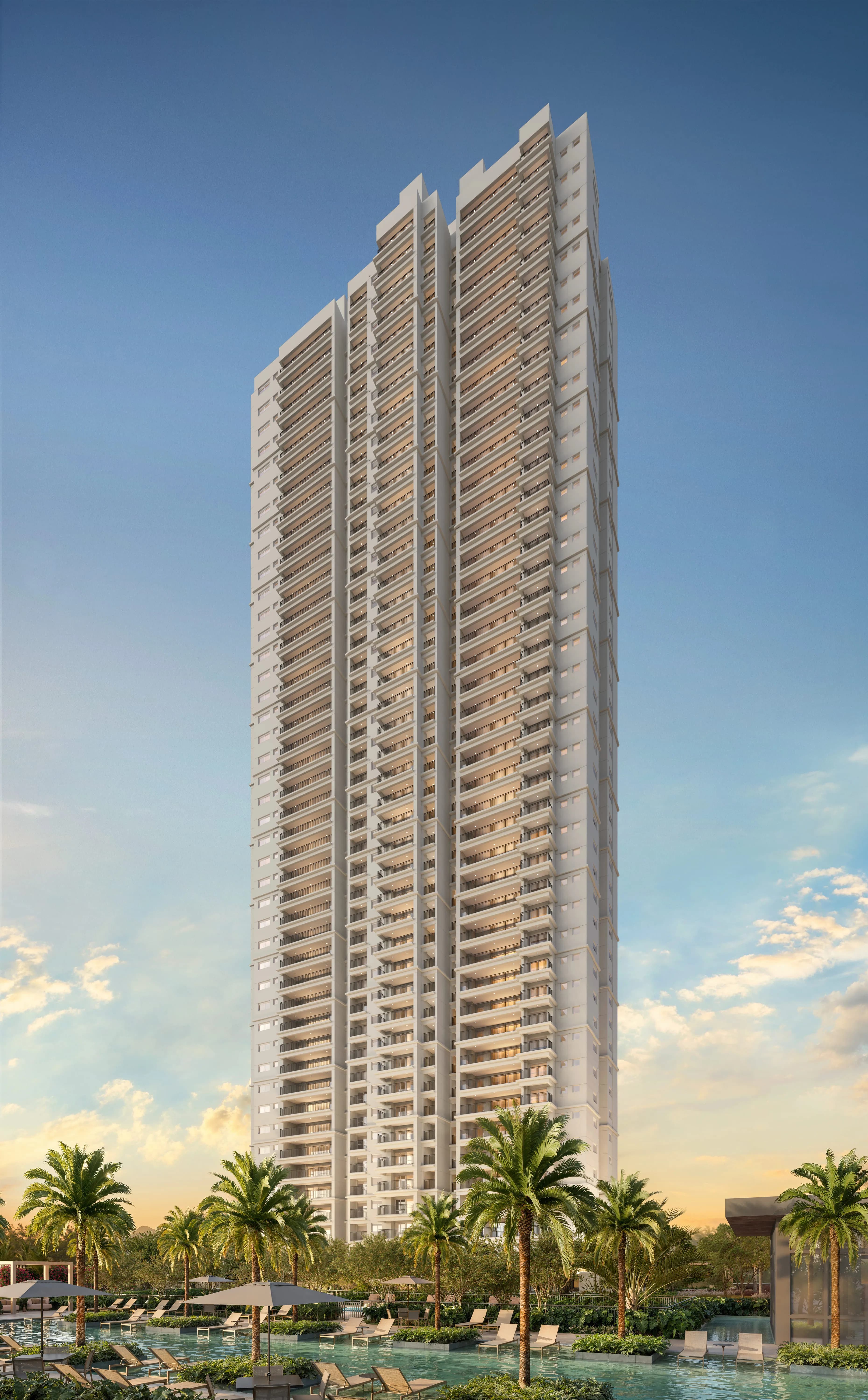 Projeto Jardim da Hípica - Fachada Torre B