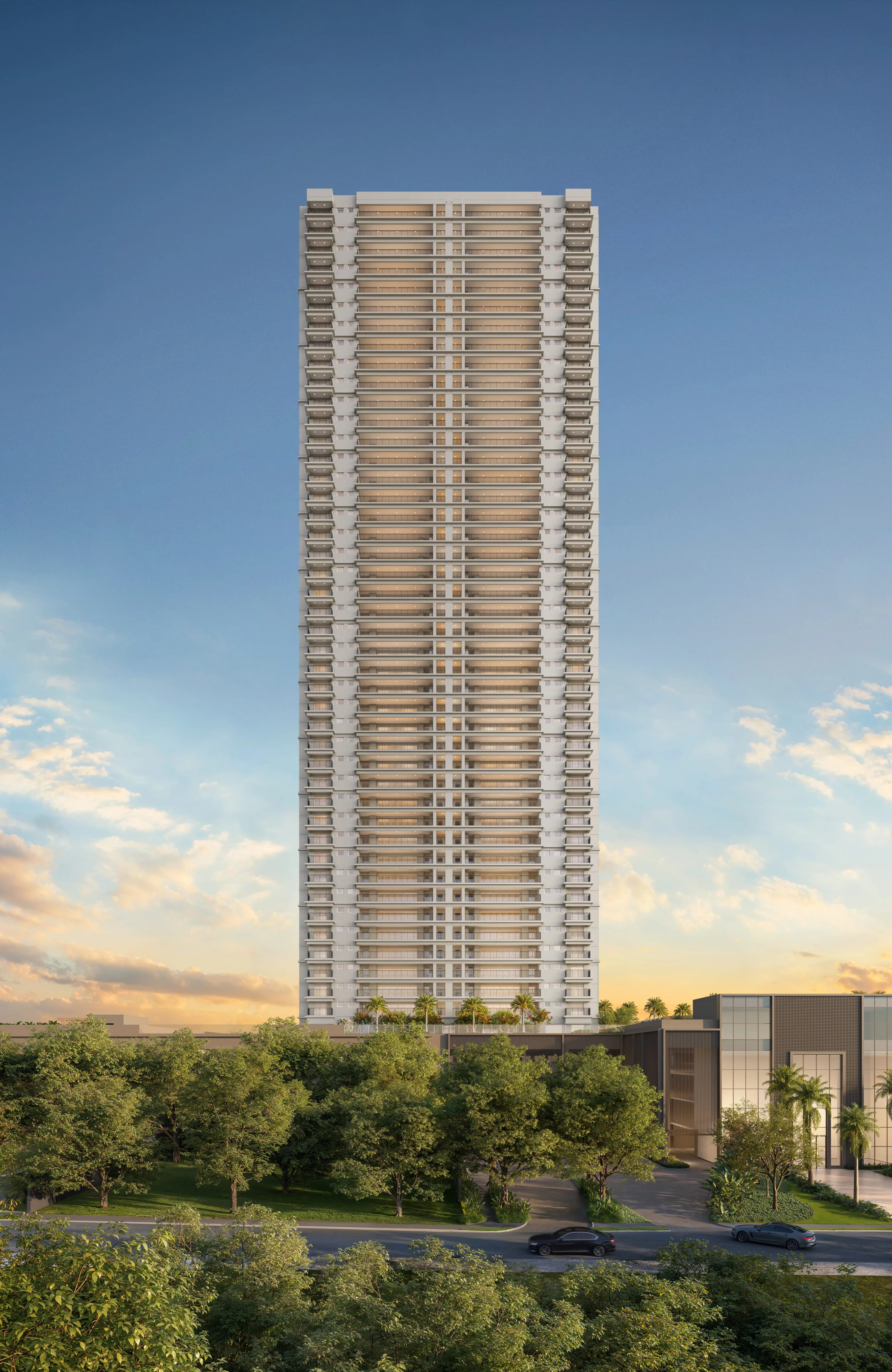 Projeto Jardim da Hípica - Fachada Torre D